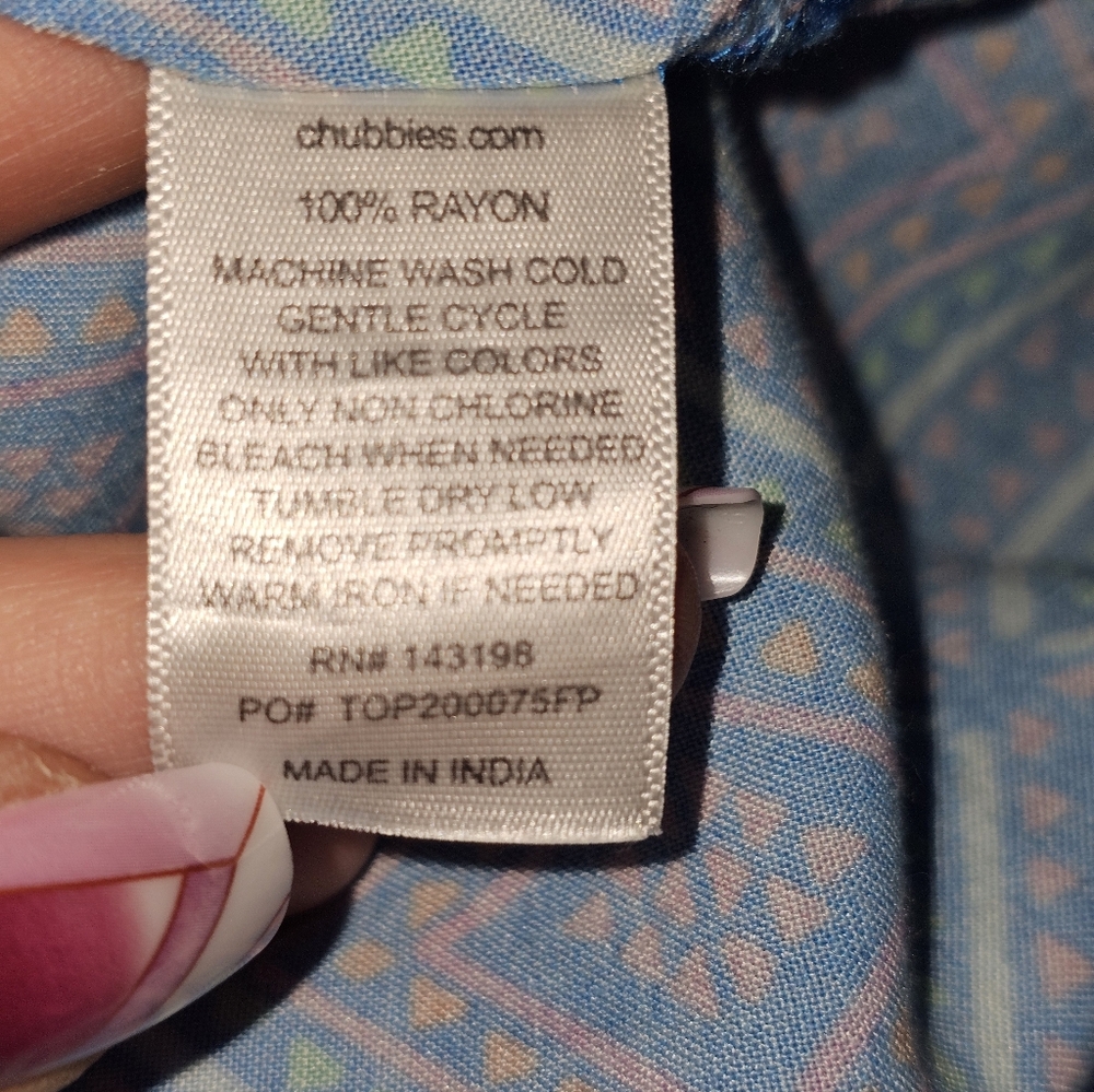 EUC Small Chubbies Blue Aztec Pattern Men's Casua… - image 8